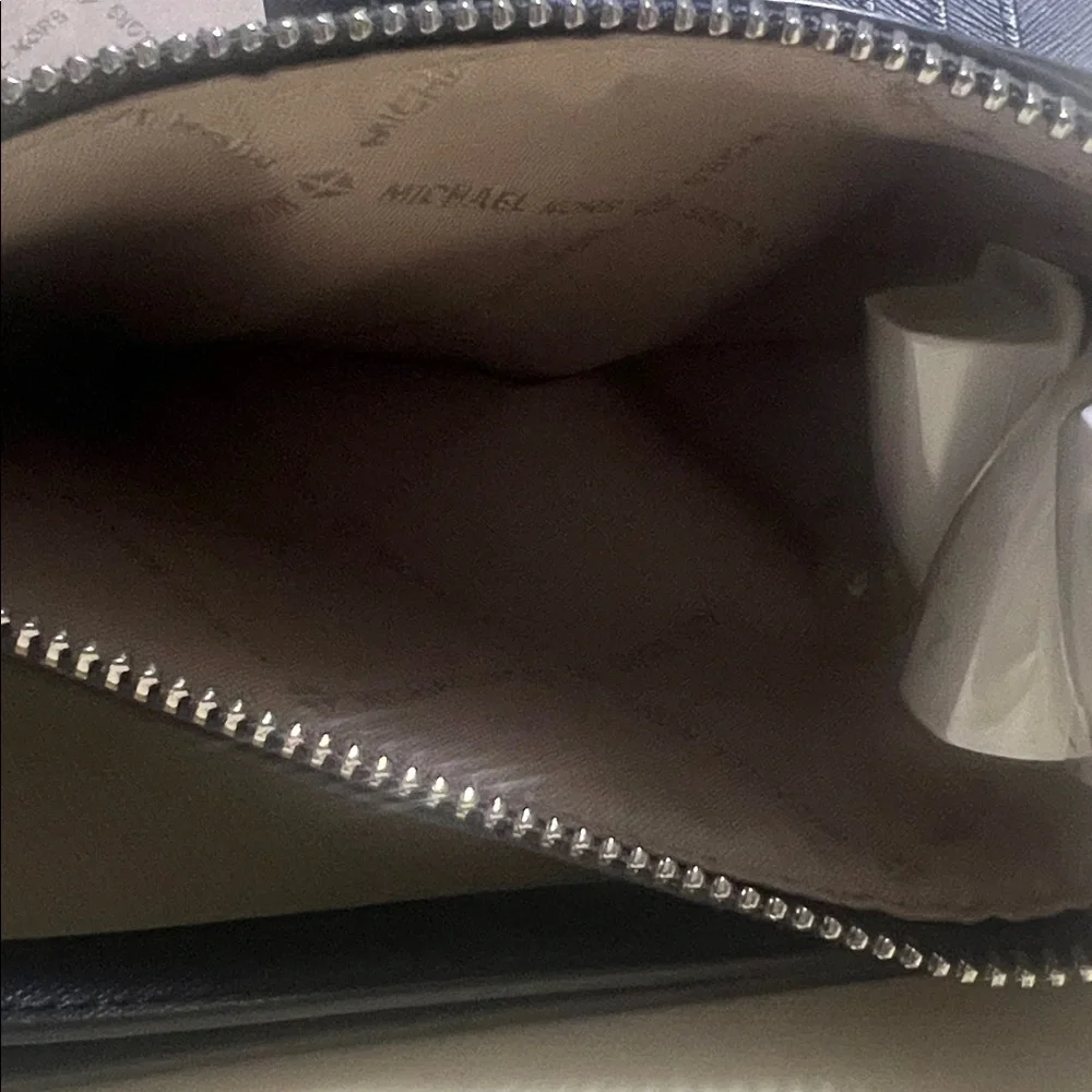 Michael Kors Wallet Wristlet Blue w/silver hardware & MK LINING